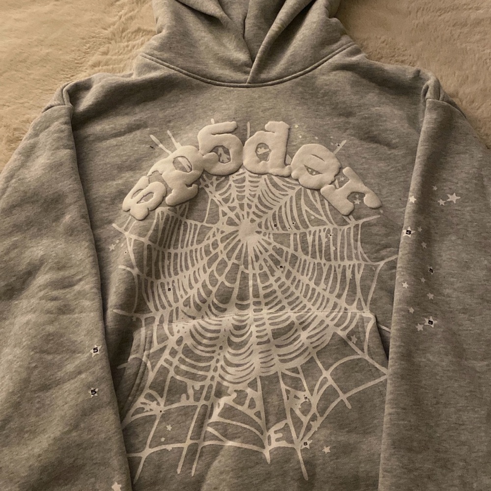 Sp5der OG Web Hoodie Heather Grey